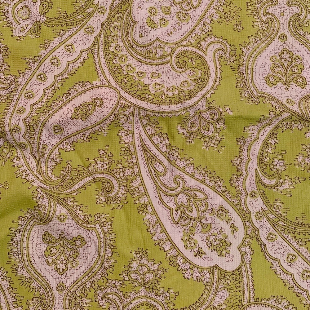 Green Paisley Patterned Fabric